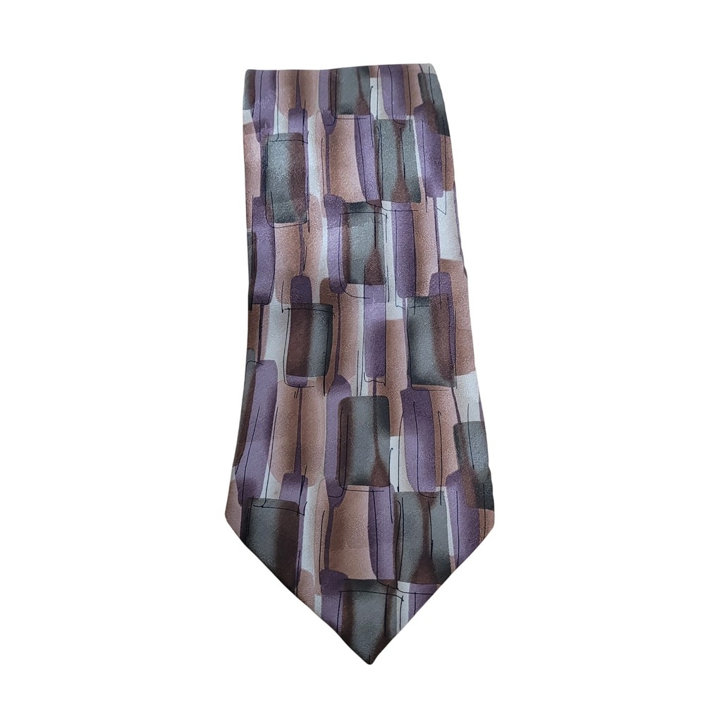 J. Garcia Mens Silk Tie New York at Night Collection Thirty-Seven Abstract